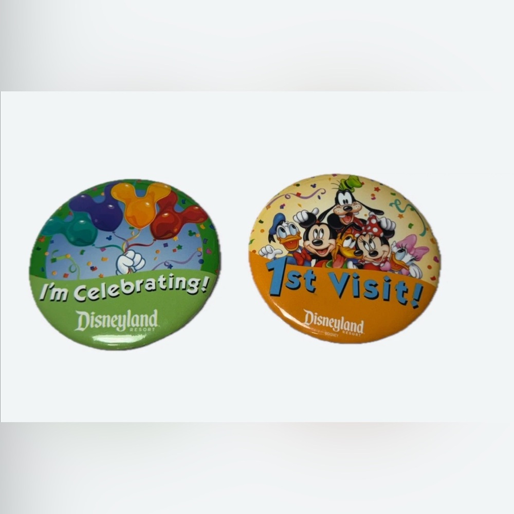 2 for $20/ 2 Disneyland Park Celebration Buttons pins